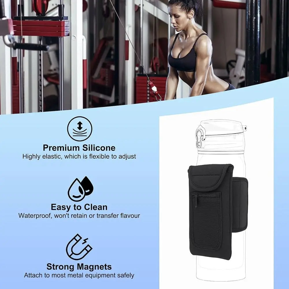 Magnetic Gym Water Bottle Holder - Convenient Attachment for Easy Access on Metal Surfaces